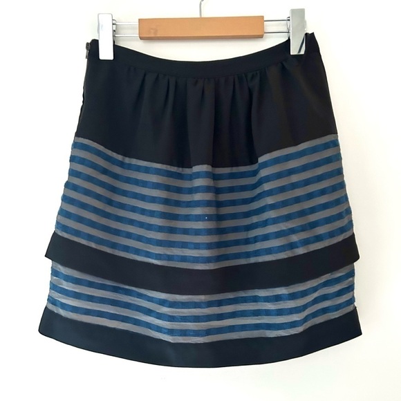 W118 by Walter Baker Jaime Layered Skirt Navy Striped - Picture 5 of 5